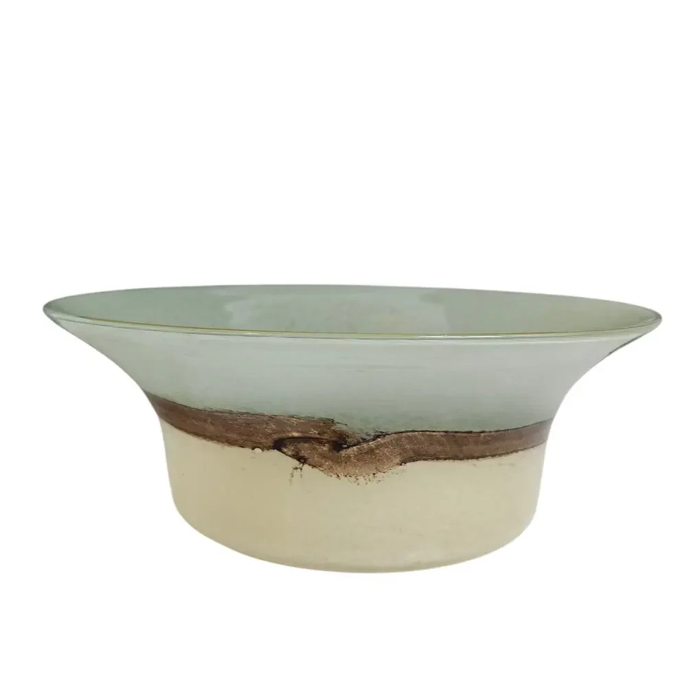 NWOB Vintage PartyLite Tranquility Glass Bowl Multi Use Southwestern Cottagecore - Picture 2 of 14